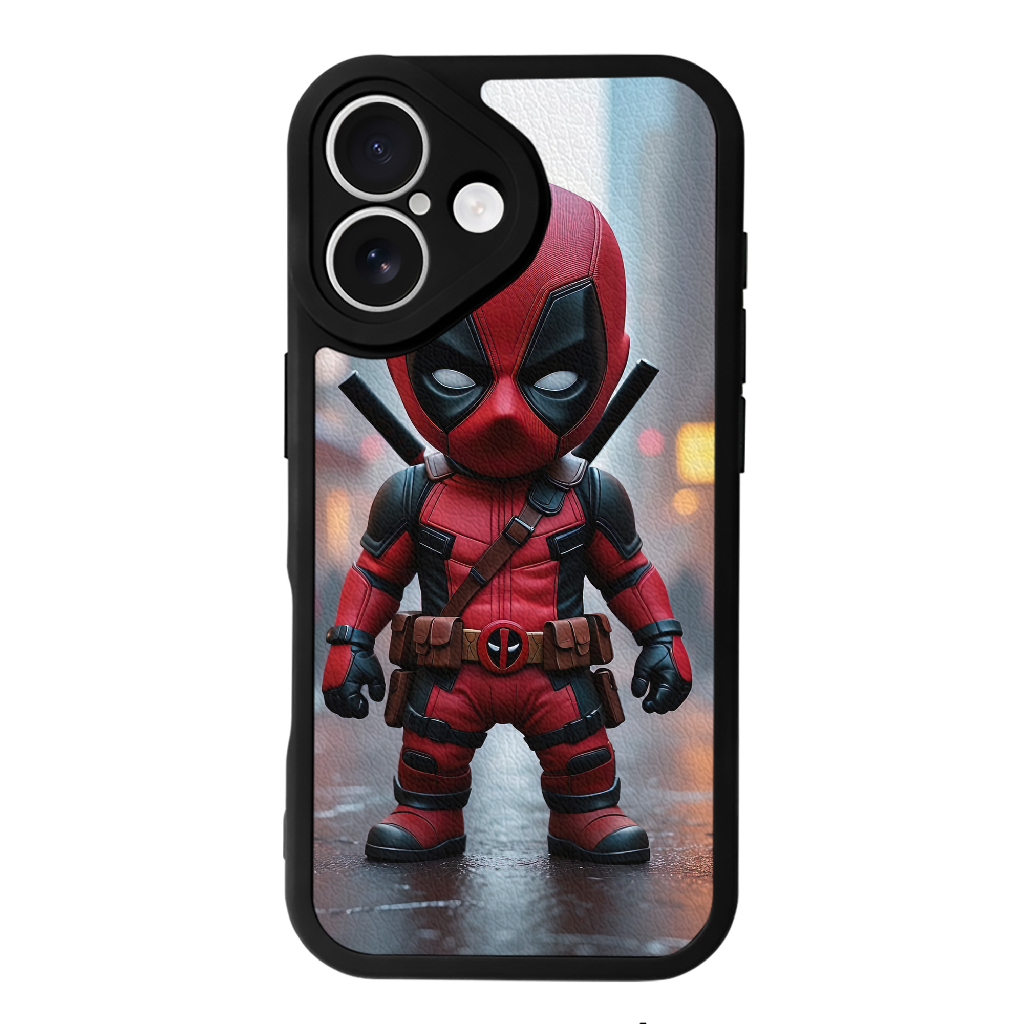 （画像用） Deadpool デッドプール 【iPhone 16シリーズ対応】シリコンスマホケース（レザー調） 材質：シリコン